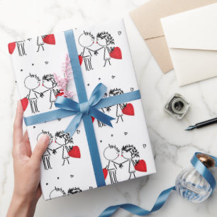 Cadeau Mariage, jour Valenine, amour Papier à envelopper