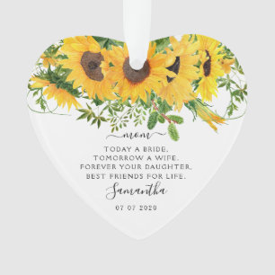 Cadeau mariage Mère du tournesol de mariée