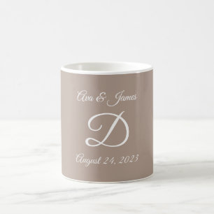Cadeau mariage monogramme Café tasse