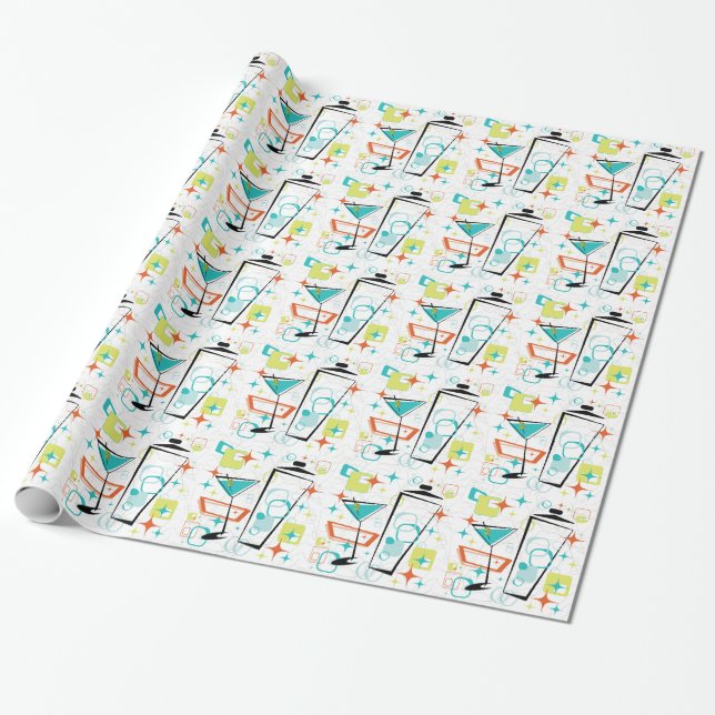 Cadeau Martini un papier d'emballage d'Aller-Aller (Déroulé)
