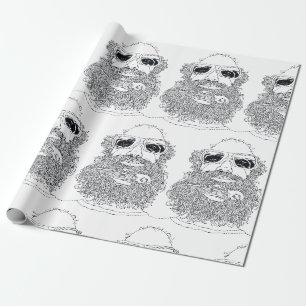 Cadeau Matt avec un oiseau en son papier d'emballage de