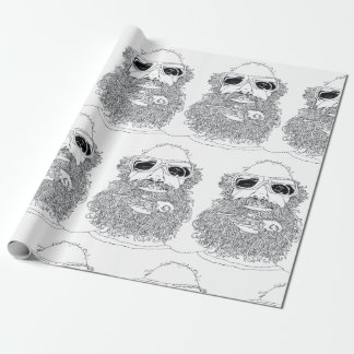 Cadeau Matt avec un oiseau en son papier d'emballage de