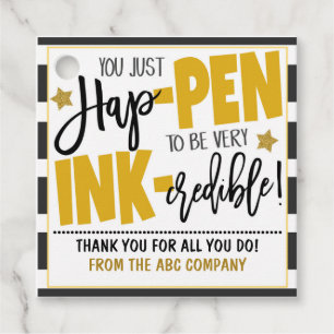 Cadeau Merci d'appréciation du stylo - Étiquettes cadeaux