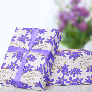 Cadeau Message de la fête des mères Papier d'enveloppemen