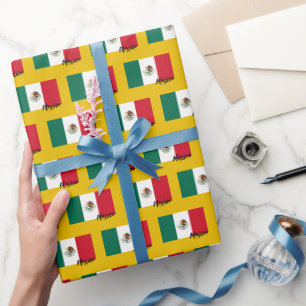 Cadeau Mexique papier d'emballage, Drapeau mexicain patri