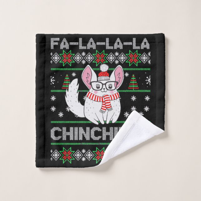Cadeau moche de Noël Chinchilla pour Chinchilla Lo (Gant de toilette)
