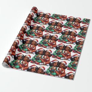 Cadeau Moi et ma bestie - Black Girl Wrapping Papier