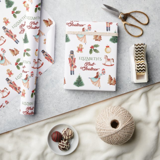Cadeau Mon premier Noël Vacances papier d'enveloppement m (Artisanat)