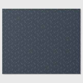 Cadeau Moonlit Herbaria — Papier d'emballage botanique bl