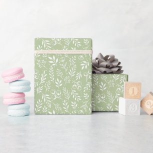 Cadeau Motif botanique - Vert de la tige - Papier d'envel