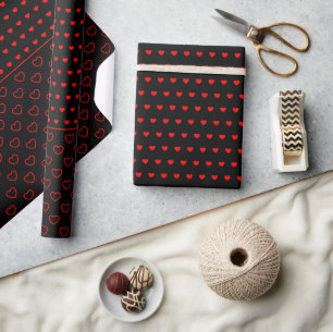 Cadeau Motif Coeurs Rouges Élégant Sur Papier Envelopp