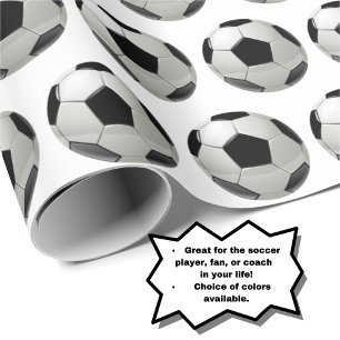 Cadeau Motif de balle de soccer amusant sur papier blanc