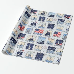 Cadeau Motif de carreau en papier découpé patriotique str