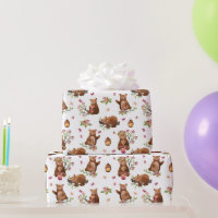 Motif des ours de miel | Papier d'enveloppement po