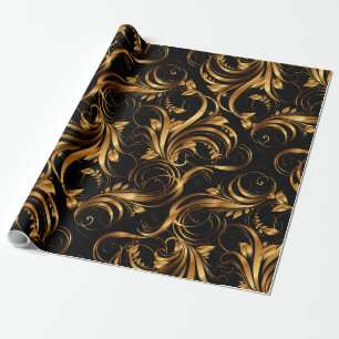 Cadeau Motif or 2 papier d'emballage