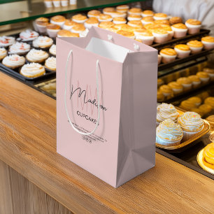 Cadeau Moyen Boulangerie Monogramme Personnalisé Logo Sac Papie