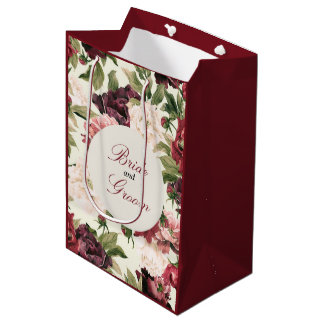 Cadeau Moyen Bouquet Bourgogne & Brousse Peony Favoriser le sac