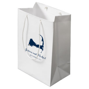 Cadeau Moyen Carte du cap Falmouth avec coeur SAC D'INVITATIO