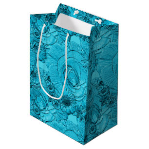 Cadeau Moyen Fleurs embouteillées - Sac Bleu-GIFT M