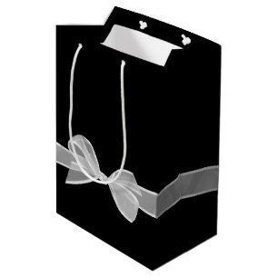 Cadeau Moyen Joyeux 100e Anniversaire Bow Sur Black Medium Sac