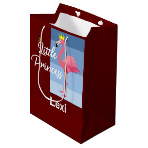 Cadeau Moyen Little Princess Rose Flamant rose Design - Sac cad