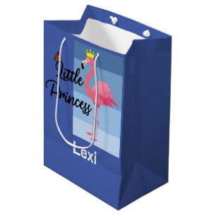 Cadeau Moyen Little Princess Rose Flamant rose Design - Sac cad