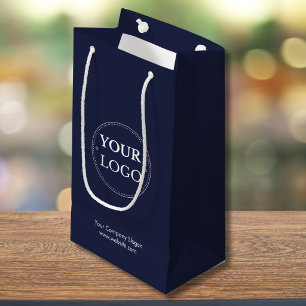 Cadeau Moyen Logo personnalisé sac entreprise bleu marine