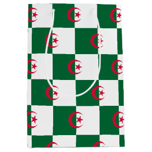 Cadeau Moyen Sac avec le drapeau de l'Algérie