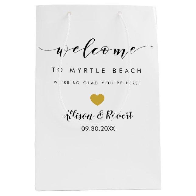 Cadeau Moyen Sac bienvenu pour des invités de mariage de (Devant)