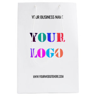 Cadeau Moyen Sac d'achat de papier d'affaires de logo personnal