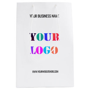 Cadeau Moyen Sac d'achat papier papier du logo personnalisé de