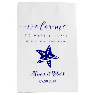 Cadeau Moyen Sac de bienvenue Starfish, Hôtes de mariage Destin