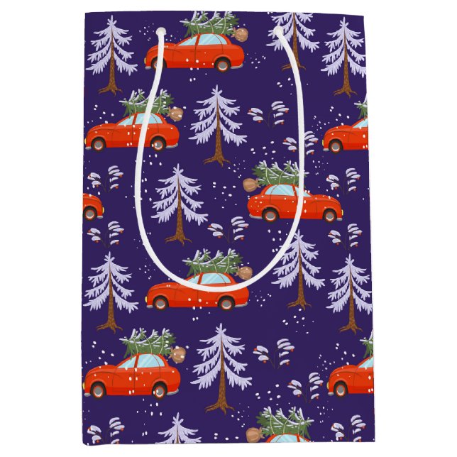Cadeau Moyen Sac de cadeaux pour achat d'arbre de Noël (Devant)