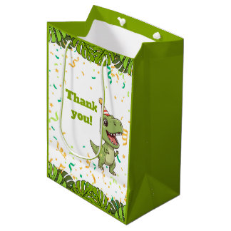 Cadeau Moyen Sac de fête d'anniversaire dinosaure