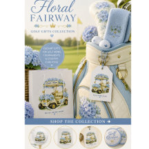 Sac golf Hydrangea Fleurs Chariot de Golf