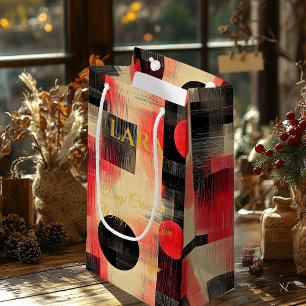 Cadeau Moyen Sac personnalisé avec motif d'art géométrique Desi