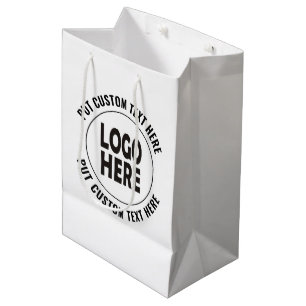 Cadeau Moyen Sac promotionnel d'entreprise avec logo et texte p
