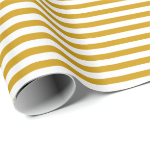 Cadeau Mustard Yellow  Papier à enveloppement blanc