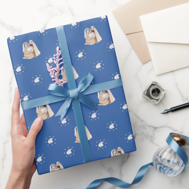 Cadeau Nativité Silencieuse Papier à envelopper de Noël E (Cadeaux)