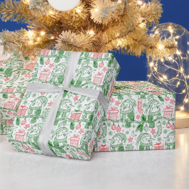 Cadeau Noël Couleurs vives Papier à envelopper