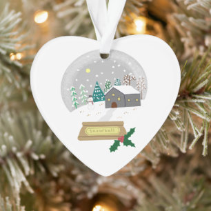 Cadeau Noël Maison Boule à Neige Hiver Calin Gif