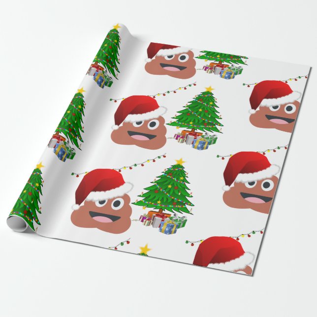 Cadeau noël poo laide xmas emballage papier (Déroulé)