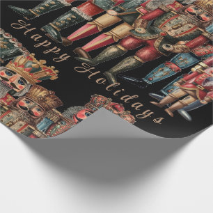 Cadeau Noir Dreamy Nutcracker Kings Wrapper Papier