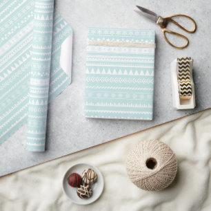 Cadeau Nordique Folk Imprimer Papier d'emballage de vacan