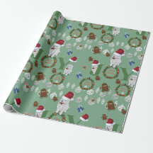 Nouveau papier d'emballage Samoyed Holiday