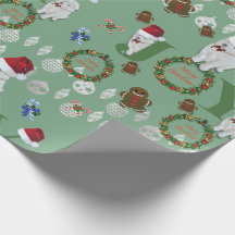 Nouveau papier d'emballage Samoyed Holiday