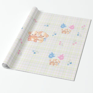 Cadeau Nouveau papier d'enveloppement Nounours pour bébés