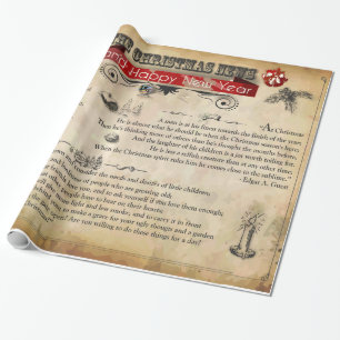 Cadeau Nouvelles de Noël Papier à enveloppement brillan