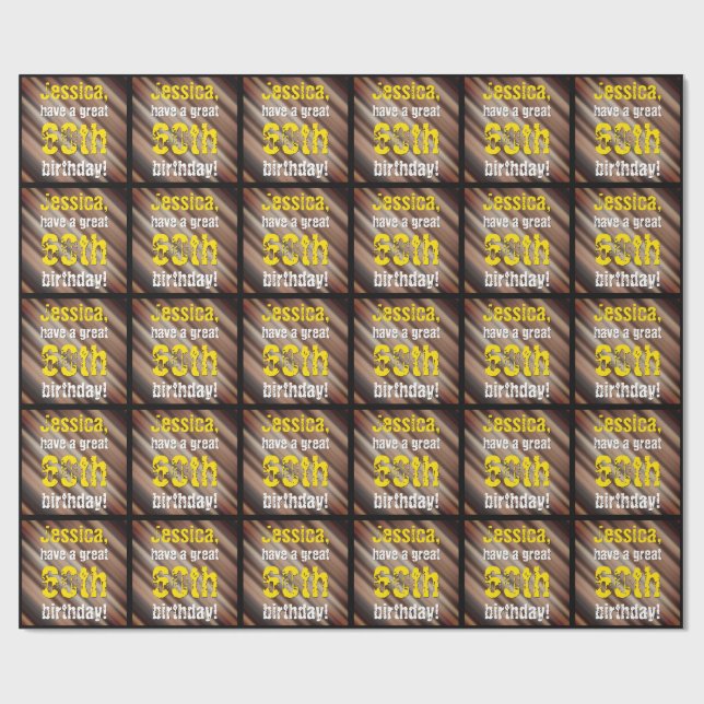 Cadeau Nuances De Papier D'Enveloppement Brown 60E Annive (Plat)