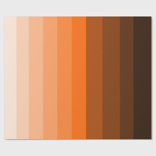 Cadeau Nuances de papier d'enveloppement orange (Plat)